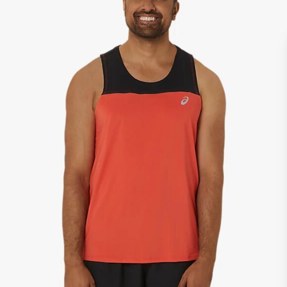 Asics Men's Size 3x PR Lyte Singlet Tank Top Red Black Activewear Workout Gym - Picture 1 of 8
